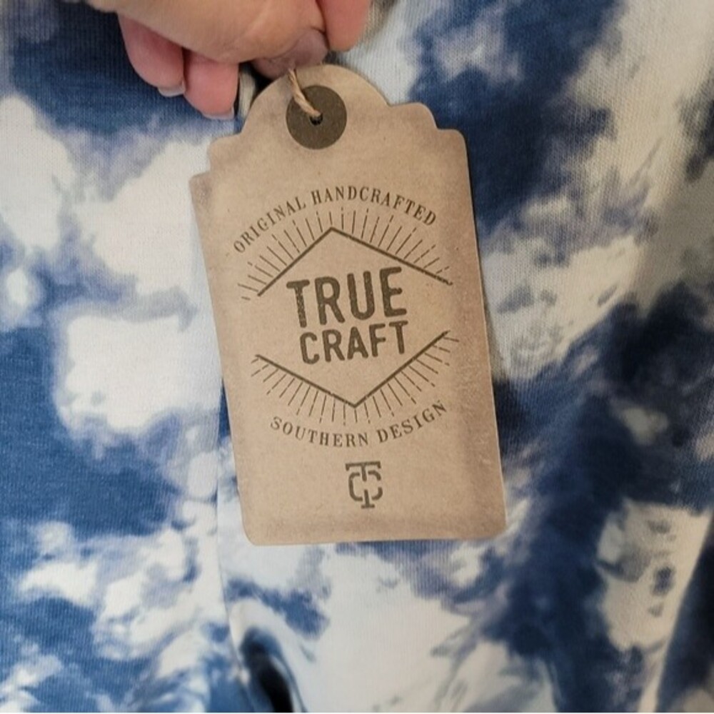 True Craft Blue Tie Dye Joggers with Pockets Womens Size Large - Picture 7 of 9
